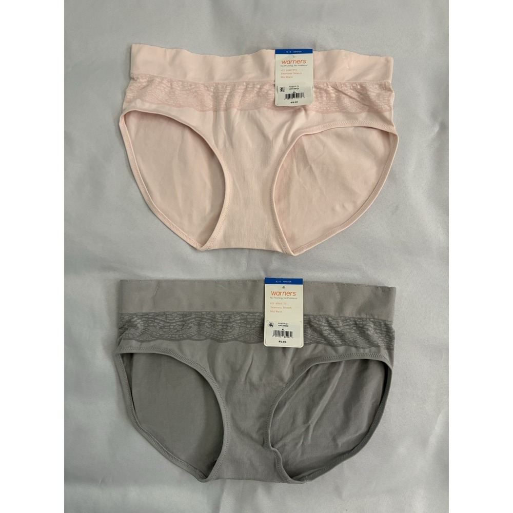 NEW Warners Panty No Pinch No Problems Hipster Panties 2 Pair Women Size XLarge
